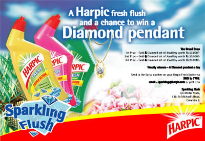 Harpic diamond pendant flash email animation